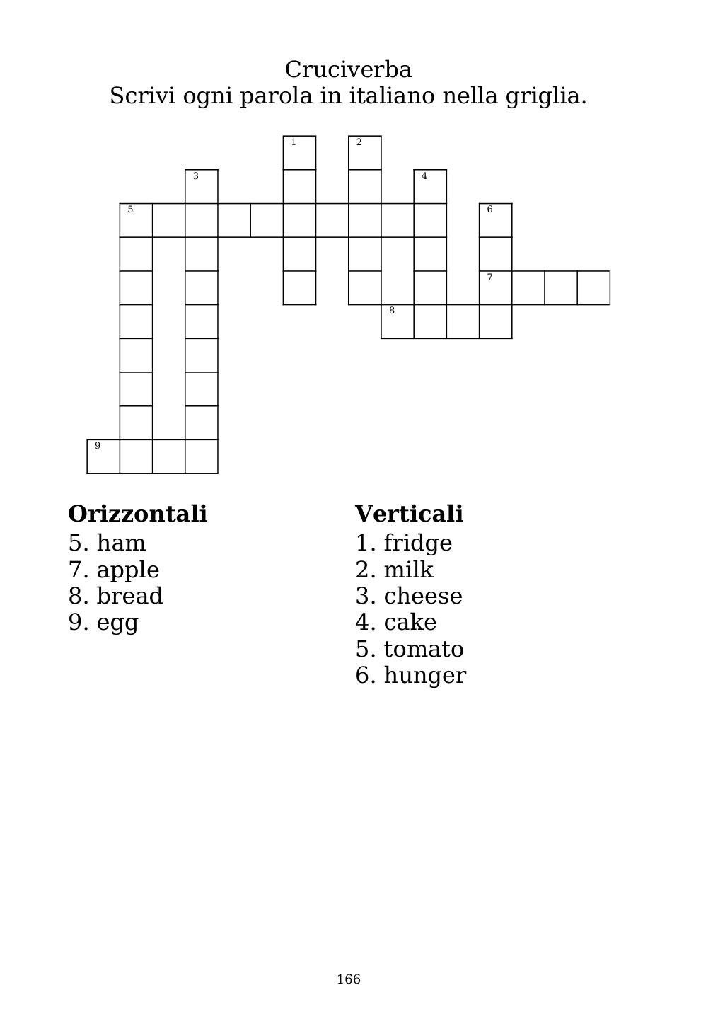 Crossword puzzle from the workbook