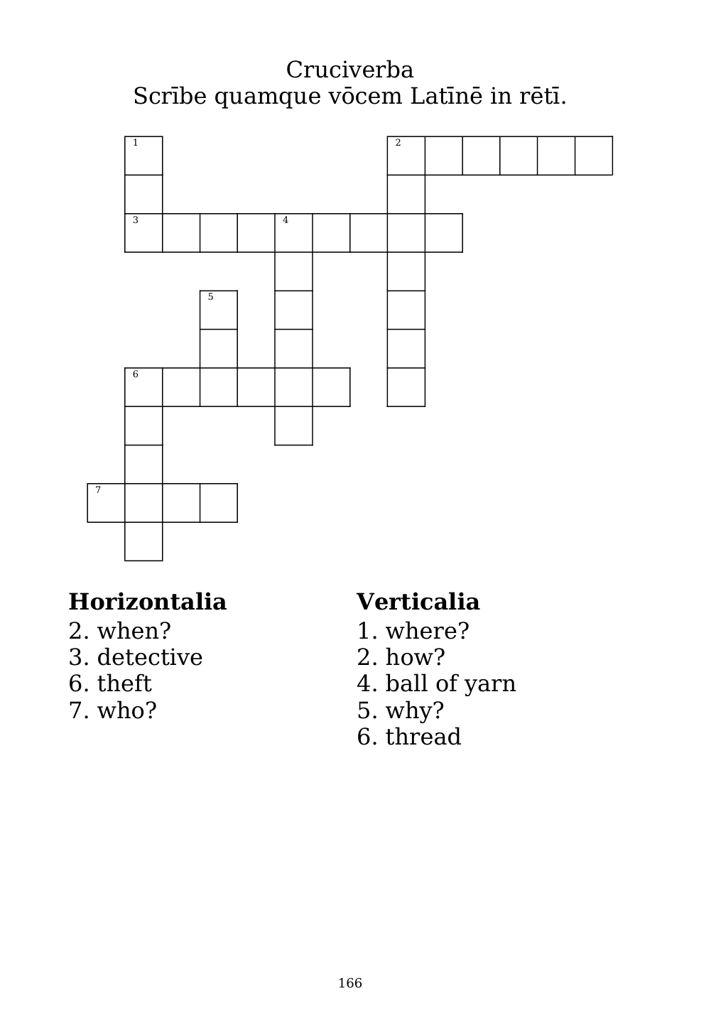 Crossword puzzle from the workbook